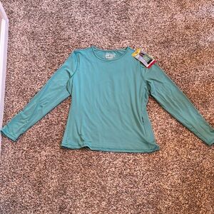 NWT Women’s 32Degree Cool long sleeved teal shirt. 
UPF50+ size M